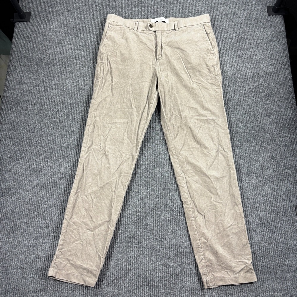 Banana Republic Traveler Corduroy Pants Mens 36x34 Gray Slim Fit 619087-01